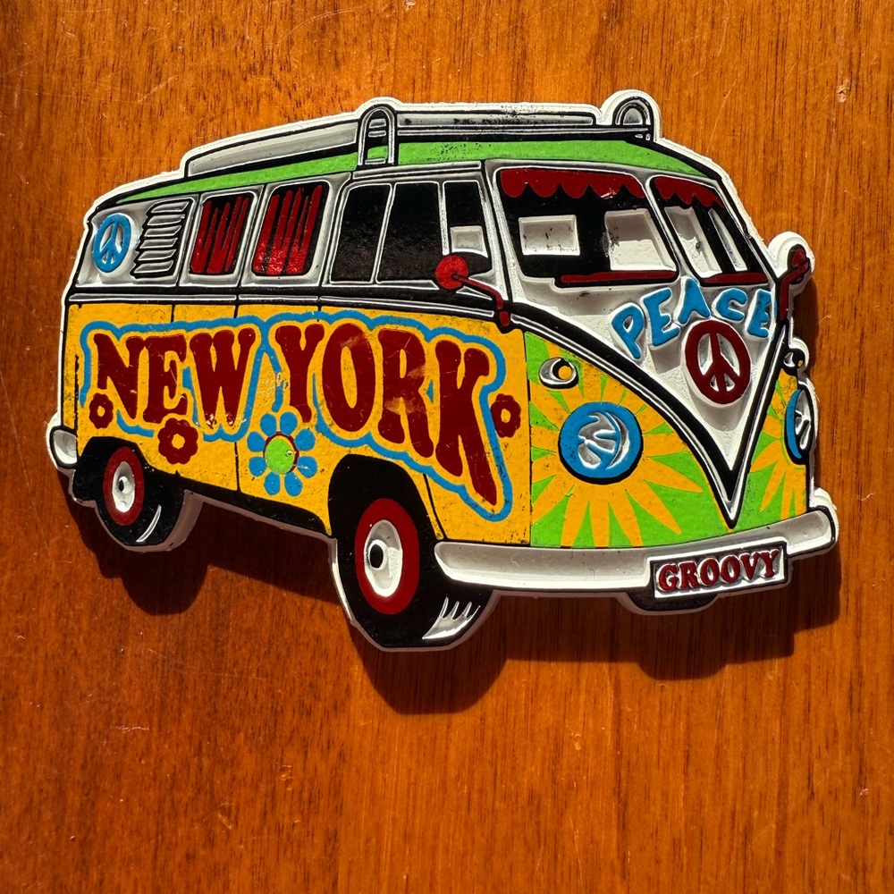Colorful New York Peace Van Magnet
